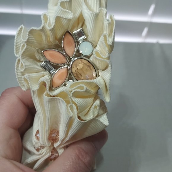 Mimco 1980's Peach and Cream Headband from 1980's - Picture 9 of 10